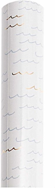 Rico Design Geschenkpapier Paper Poetry Urlaub grau mit Hot Foil, Breite: 70 cm, Länge: 2 m - Bild 1