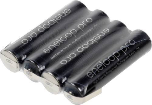 Panasonic eneloop Pro Akkupack 4x AAA Micro NiMH 4.8V 900 mAh Schwarz mit Z-Lötfahne - Bild 1