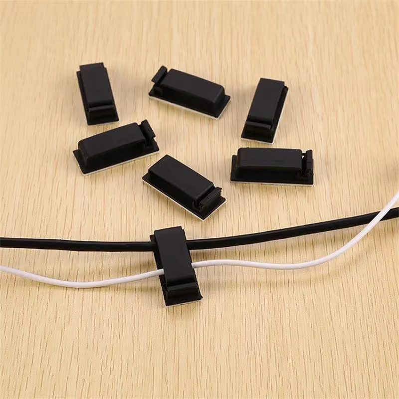 Selbstklebender Kabelmanagement-Clip aus Kunststoff für Ethernet-LAN-Kabel, Kabelhalter in Schwarz oder Weiß - Bild 4