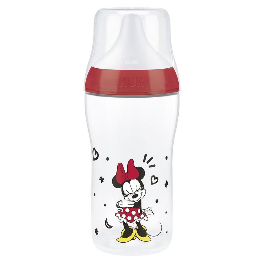 NUK Perfect Match PP-Flasche mit Silikon-Sauger Disney Minnie Mouse, Rot, 260 ml - Bild 1