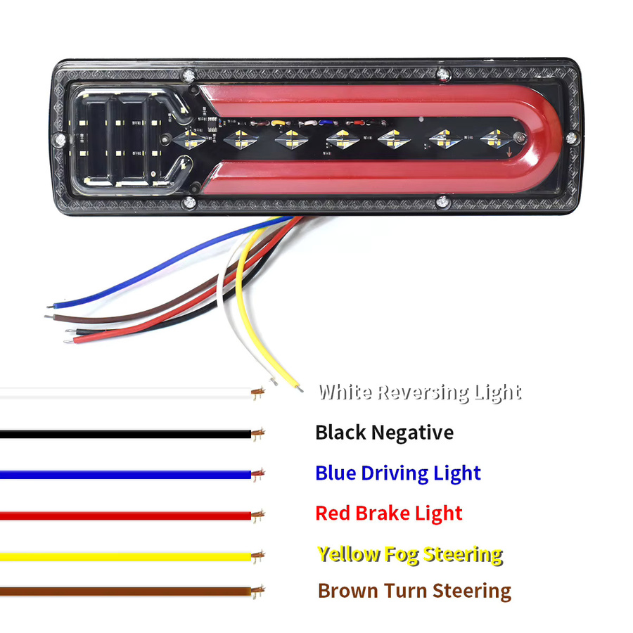 2 Stück p2max LED-Rückleuchten in Rot für LKW, Bus, Traktor und Wohnmobil mit Blinker, Bremslicht und Rückfahrlicht - Bild 4