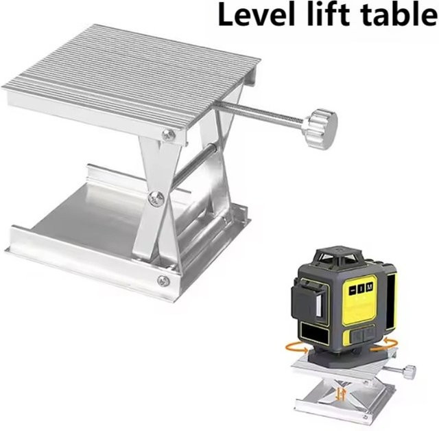 Manueller Hubtisch aus Aluminiumlegierung mit Kunststoff-Laborplatte und automatischer Nivellierhalterung von YIAEEY - Bild 1