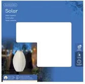 LUMINEO Solarleuchte Lampion in Weiß für Garten, Balkon und Terrasse mit warmweißem Licht - Bild 1