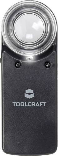 TOOLCRAFT Handlupe, 15x, mit LED-Beleuchtung, Schwarz - Bild 1