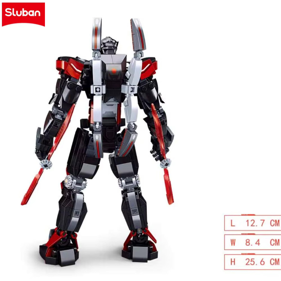 Sluban Schwarz-Roter Mecha-Roboter, Konstruktionsspielzeug - Bild 3