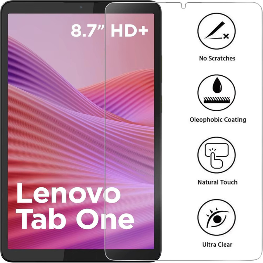 Lenovo Tab K9 2025 Tab One 8,7 Zoll Displayschutzfolie aus gehärtetem Glas, transparent, kratzfest - Bild 3