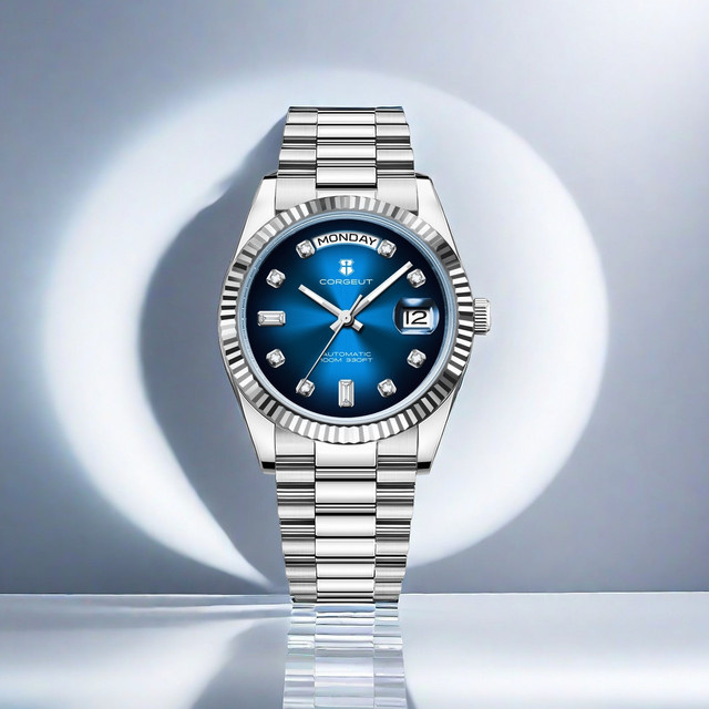 COTGEUT Armbanduhr Automatik, Edelstahl, Blau, Herren, 36 mm - Bild 1