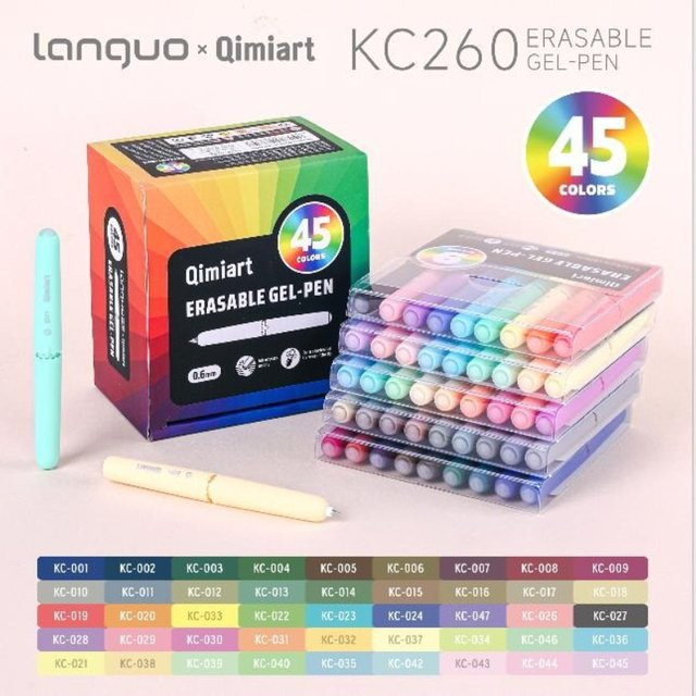 LANGUO Radierbarer Gelstift Multi-Serie in 45 Farben, 0,6 mm Spitze, Mehrfarbig - Bild 1