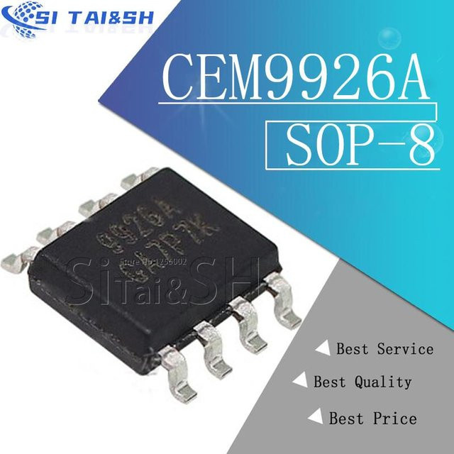 10 Stück Si Tai&SH CEM9926A SSM9926A ME9926 AP9926 9926A IC Chipsatz in Schwarz SOP-8 - Bild 1