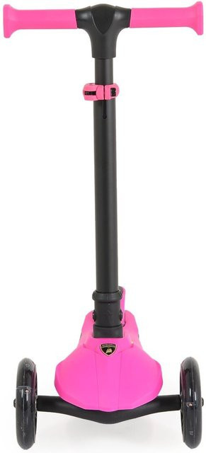 Byox Lamborghini Kinderroller für Mädchen in Pink mit LED-Rädern, klappbar und höhenverstellbar - Bild 1