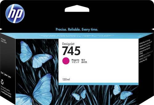 HP Original DesignJet Tintenpatrone 745 Magenta, 130 ml, F9J95A - Bild 1