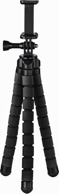 Hama Flex Mini-Stativ mit Revolvergriff für Smartphone und GoPro in Schwarz - Bild 1