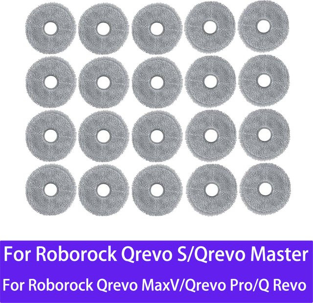 Roborock Mopp-Tücher in Grau für Qrevo Master, Qrevo Slim, V20 und P10S Pro Roboterstaubsauger Ersatzteile - Bild 1