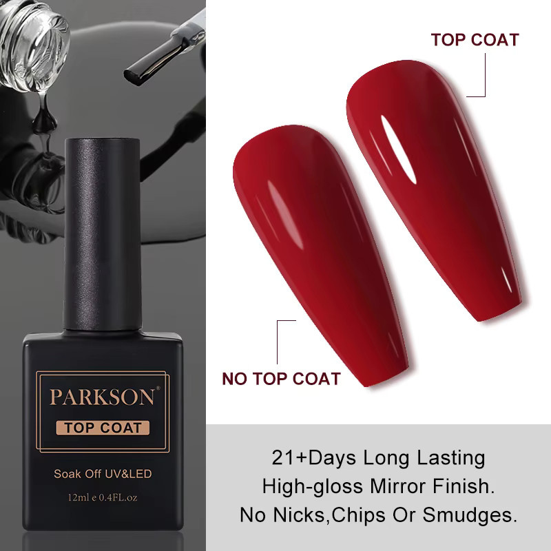 Parkson Diamond Nowipe Top Coat Peel-Off Base Coat Gel, 12 ml, Glänzend - Bild 3