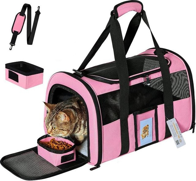Faltbare Haustiertransportbox für große Katzen und Hunde von Household supplies MH, Farbe: Rot, B/T/H: 50,8 x 33,02 x 33,02 cm - Bild 1