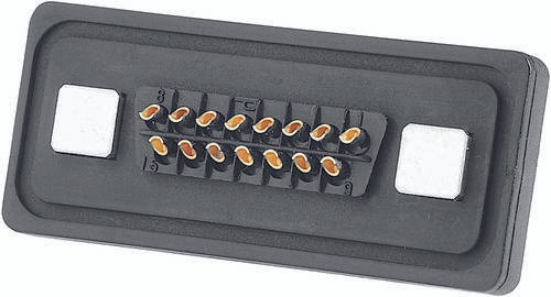 HARTING Steckverbinder 09 67 515 6715 09675156715 mit 15 Polen und Lötkelch in Schwarz - Bild 1
