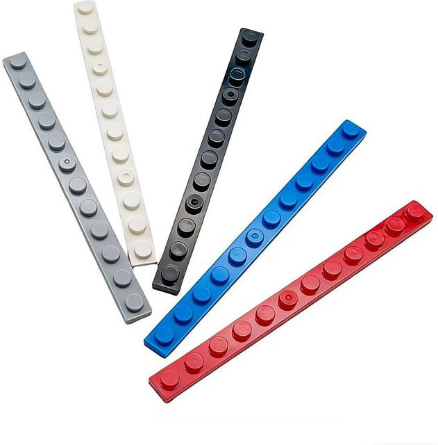 JIAJIALE 60479 1x12 Bauplatten, 10-teiliges Set, Weiß, Kunststoff - Bild 1