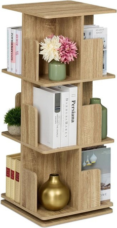 Relaxdays Bücherregal aus Holzwerkstoff und Stahl in Braun, H x B x T: 95 x 39 x 39 cm