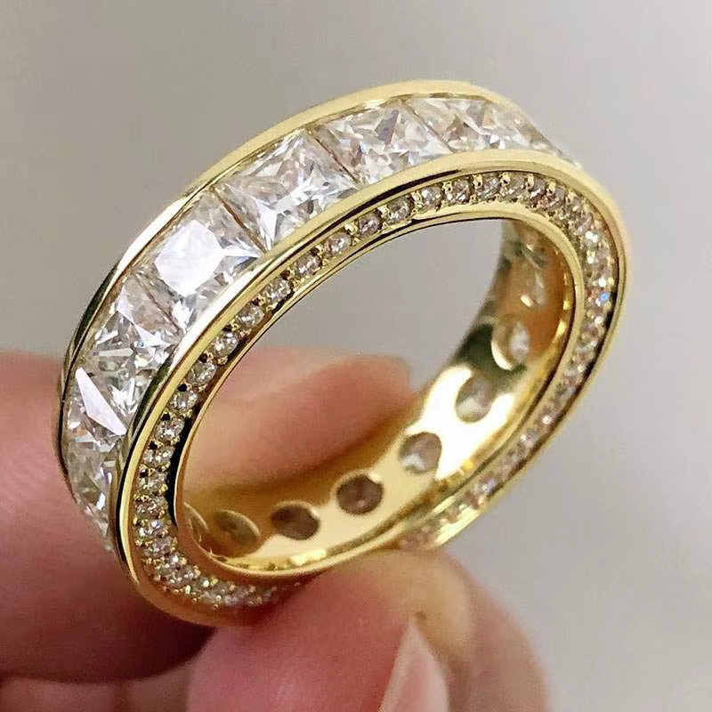 Huitan Damenring, goldfarben, Zirkonia - Bild 2