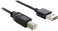Delock USB 2.0 Kabel mit USB-A auf USB-B Stecker in Schwarz - Bild 1