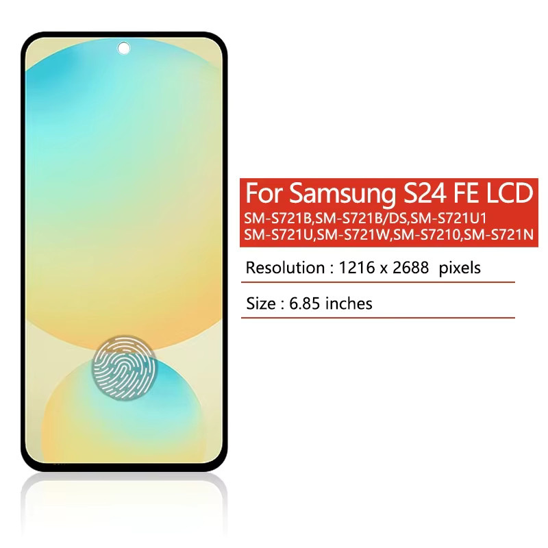 Samsung S24 FE 5G Display mit 6,7 Zoll Super AMOLED Touchscreen Digitizer Einheit in Schwarz - Bild 2