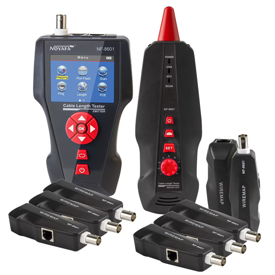 Noyafa NF-8601W Multifunktions Netzwerk Kabel Tester in Schwarz mit RJ45 RJ11 BNC POE PING und Übersprechen Test Funktion - Bild 6