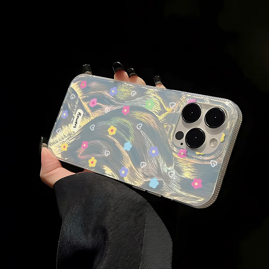Luxus Blumen Handyhülle für Apple iPhone 15 14 13 12 11 Pro Max Plus und iPhone 17 Pro Max Air mit hartem IMD-Schutz und floralem Design - Bild 6