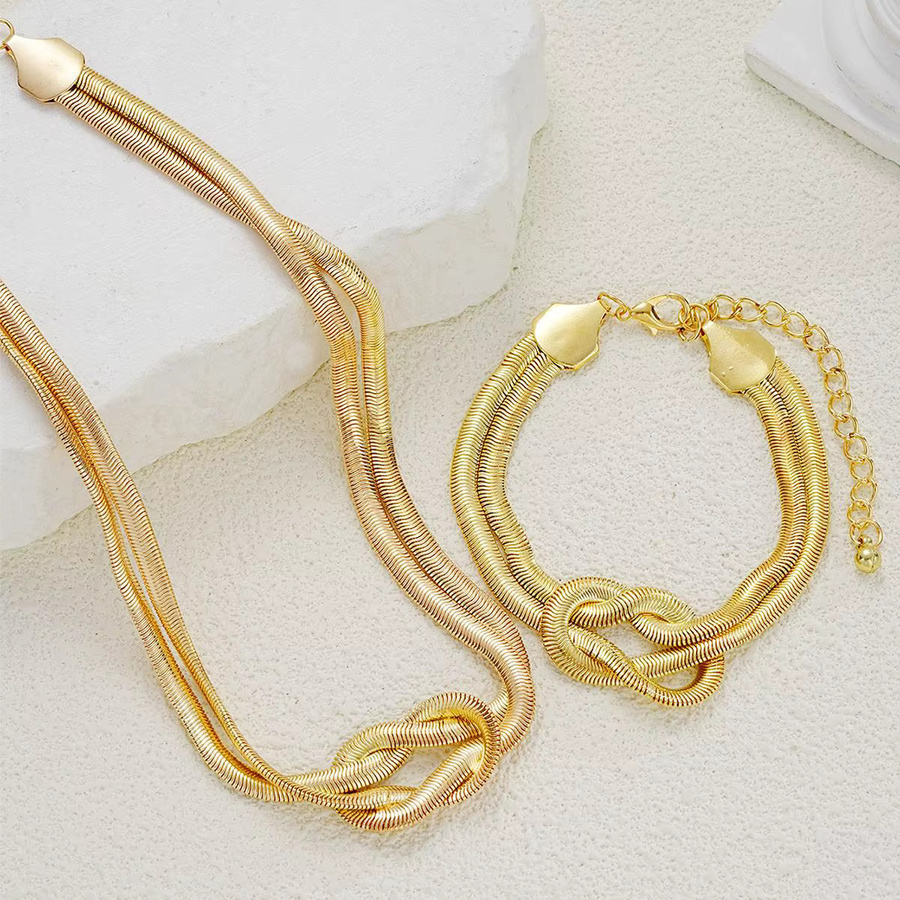 YKGDE Schmuck-Set, Halsketten-Armband-Set, goldfarben, Damen - Bild 2
