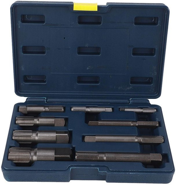 Aimo Rohrzieher-Set Heavy Duty aus Cr-Mo-Stahl, 9-teiliges Werkzeugsatz in Blau zur Entfernung abgebrochener Gewinderohre von 1/8 Zoll bis 1 Zoll - Bild 1