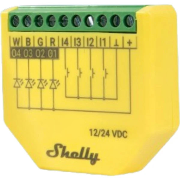 Shelly Plus RGBW PM Relais für LED-Steuerung mit WiFi - Bild 1