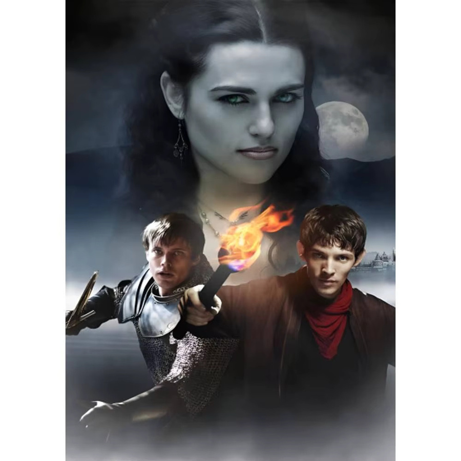 Kayou Merlin Legend Wandkunstdekoration Selbstklebender Poster Farbdruck Multicolor B: 20,0 cm, H: 15,0 cm - Bild 5