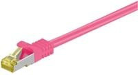 Goobay Patchkabel RJ-45 SFTP Cat 7 Ethernet LAN Kabel in Pink, Länge: 5,0 m - Bild 1