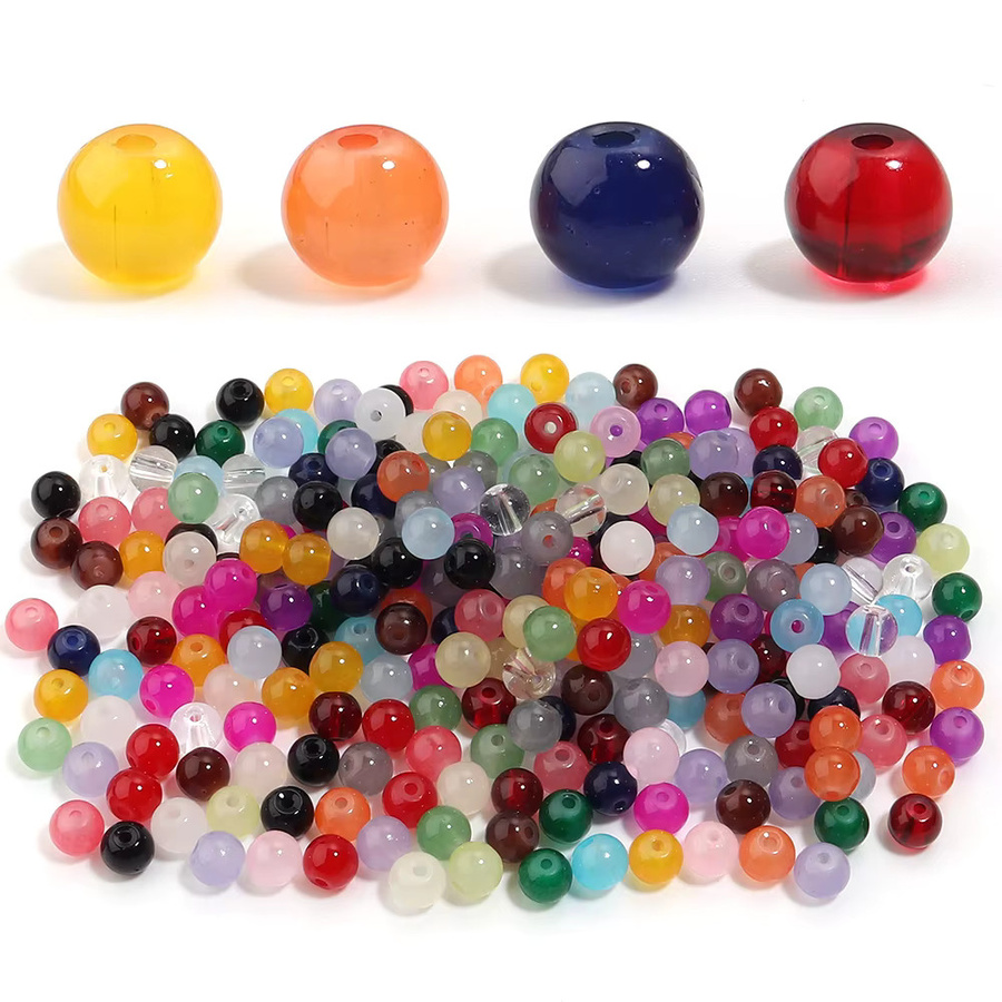 lingsai Glas Perlen, 8mm, Mehrfarbig, Unisex - Bild 2