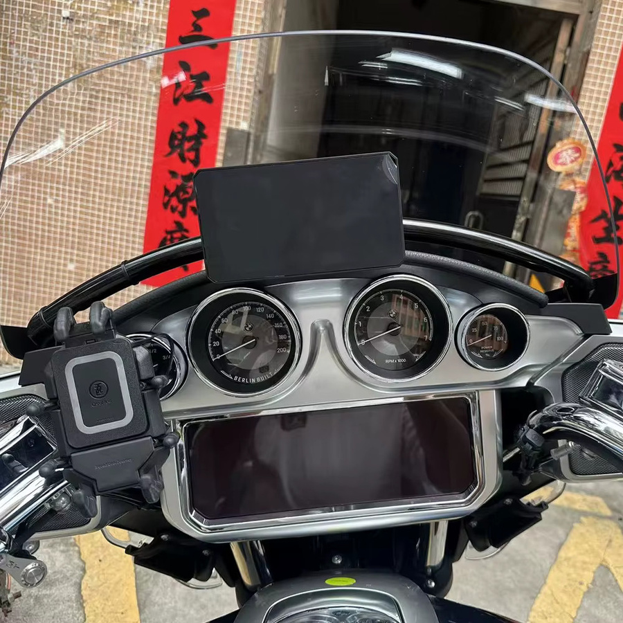 GUANTENGYU Mehrzweck-Navigationshalter als Windschutzscheiben-Verbindungsstrebe in Schwarz, passend für BMW R18B und R18 Transcontinental 2021–2025, 22 mm Stange - Bild 3