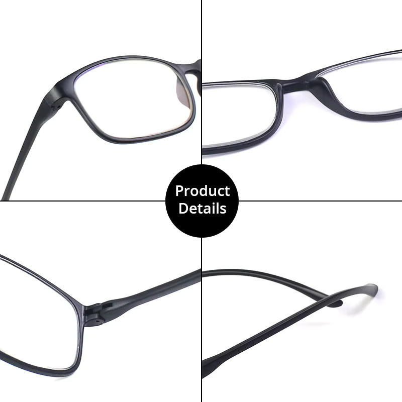 VANLOOK Lesebrille, TR90, Vollrand, rechteckig, Unisex, black - Bild 1