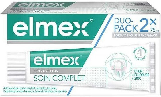 Elmex Sensitive Plus Komplettschutz Zahnpasta, 2x75 ml - Bild 1