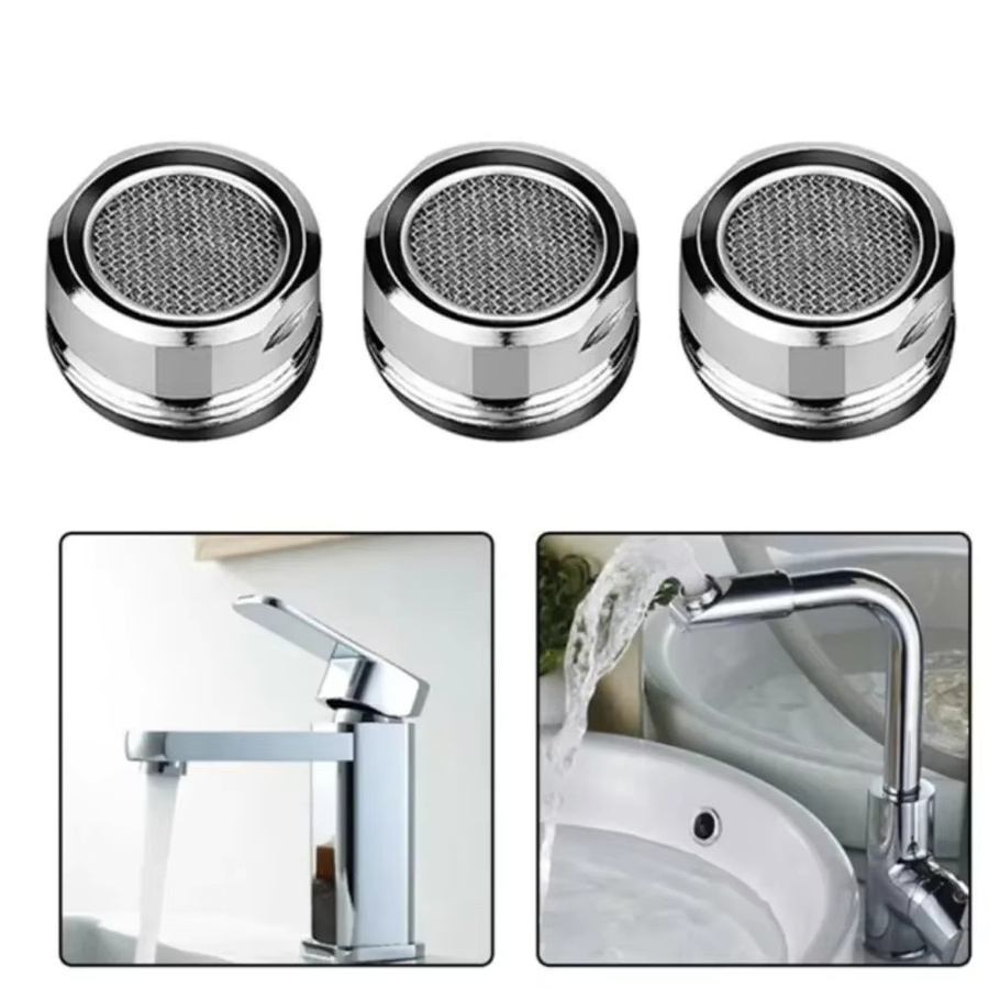 Wasserhahn Belüfter aus Messing mit 24mm Gewinde in Silber für Küche und Badezimmer - Bild 3