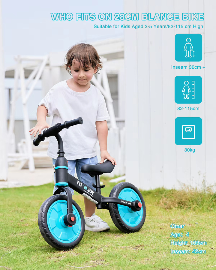 Ubravoo Fit 'n Joy 4-in-1 Kinder Laufrad mit Pedalen und Stützrädern für Jungen und Mädchen ab 2 Jahren in Rosa/Pink und Weiß - Bild 4