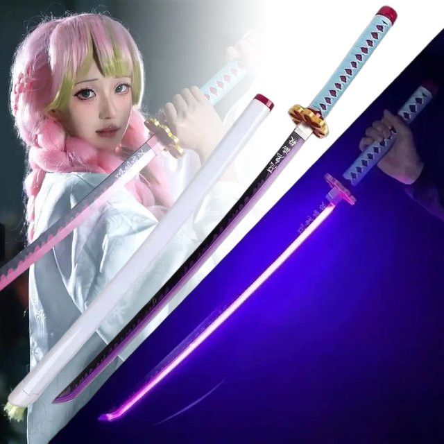 Bandai Demon Slayer Katana aus Holz im Mitsuri Design, Multicolor - Bild 1