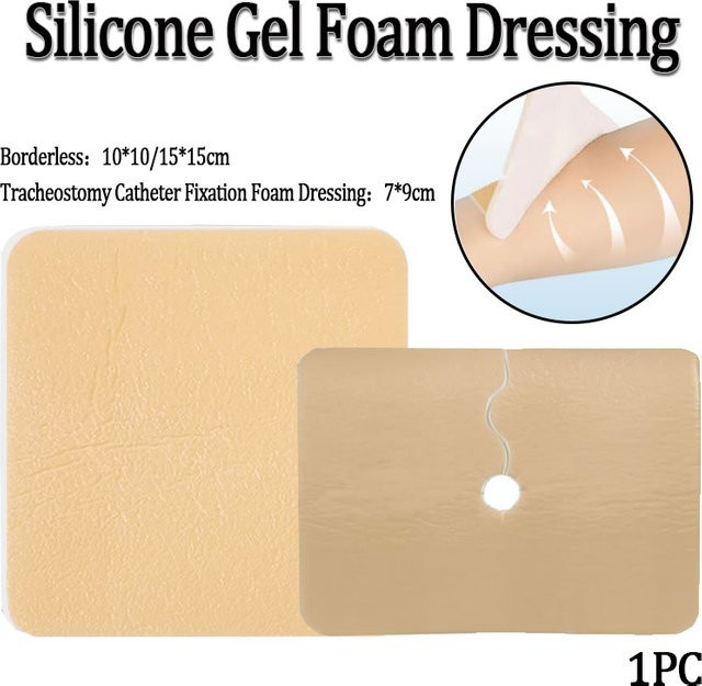 Medizinischer Schaumstoff-Silikon-Gel-Verband, Selbstklebend, Wasserdicht - Bild 1