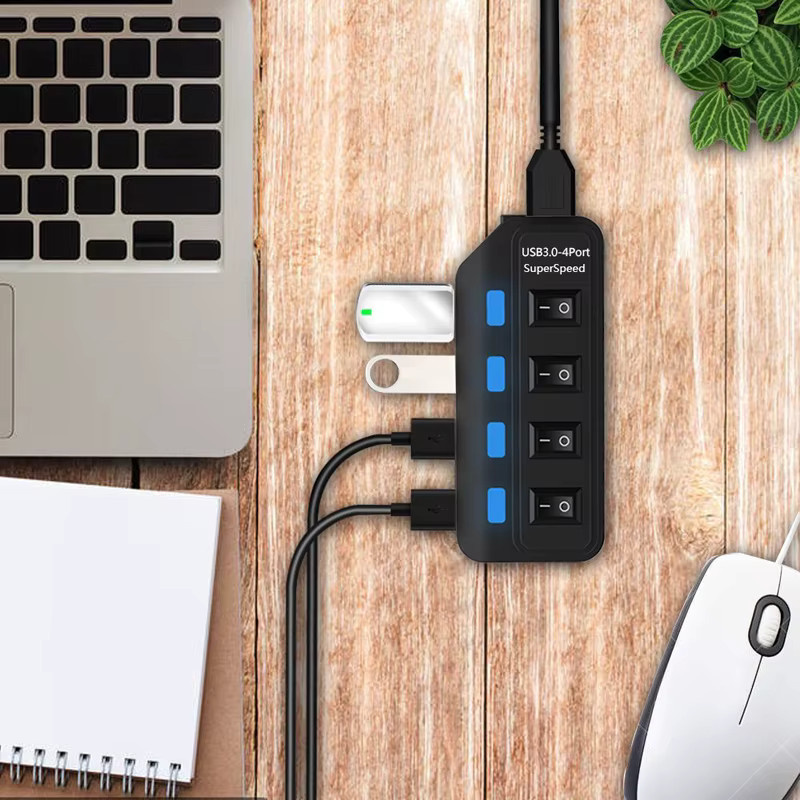 IPUMYNO Switch Extension Hub 4-Port USB 3.0 Splitter in Schwarz - Bild 6