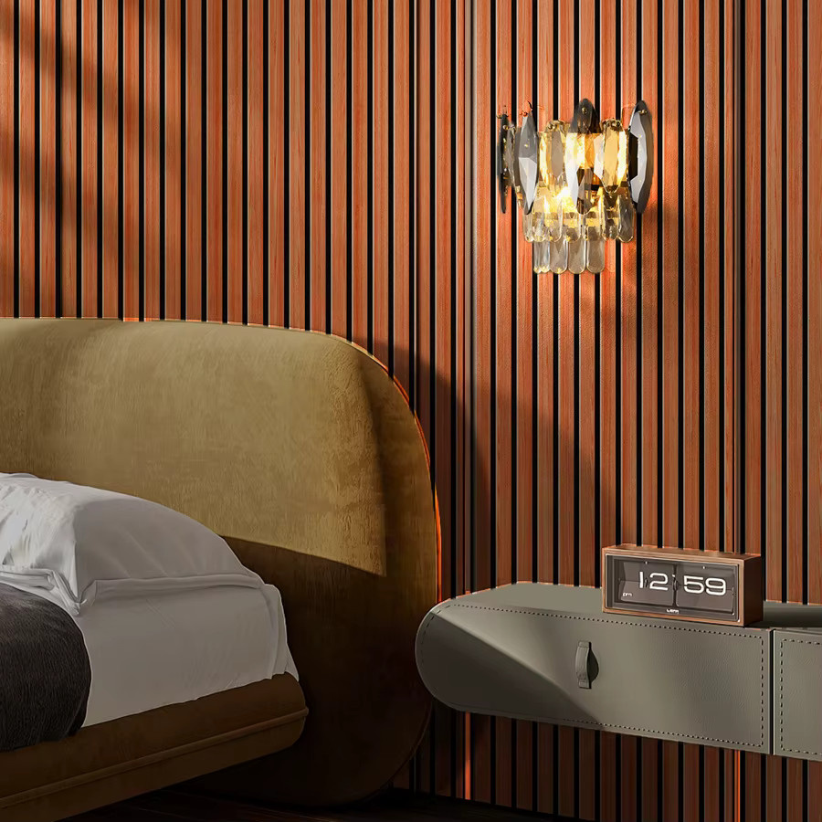 Selbstklebende Tapete mit Gitter-Streifen-Design in Braun für Wohnzimmer, Schlafzimmer und Esszimmer - Bild 2