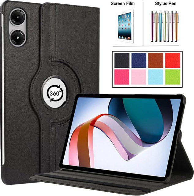 Xiaomi Schutzhülle mit 360 Grad Rotationsfunktion und Flip-Stand für Redmi Pad Pro 12,1 Zoll und POCO Pad 12,1 Zoll in Schwarz oder Blau - Bild 1