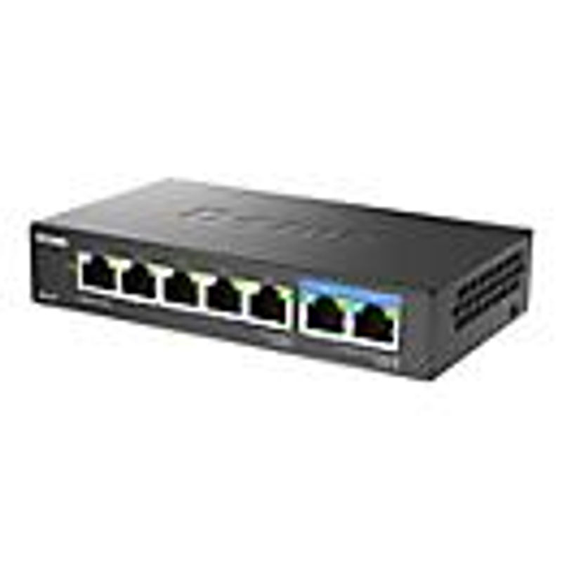 D-Link DMS-107/E Unmanaged Gigabit Ethernet Switch 5+2 Port Schwarz - Bild 2