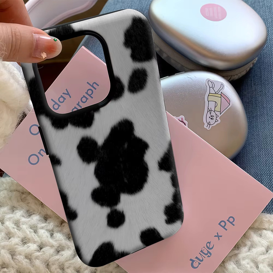 Handyhülle mit Kuh-Print für Apple iPhone 11 bis iPhone 17 Pro Max Plus in Multicolour mit doppelschichtiger Rückseite - Bild 4