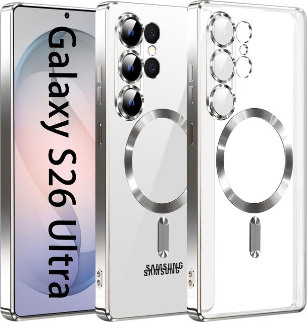 Magnetische und stoßfeste Schutzhülle für Samsung Galaxy S26 Ultra und S26 Plus in Transparent - Bild 1