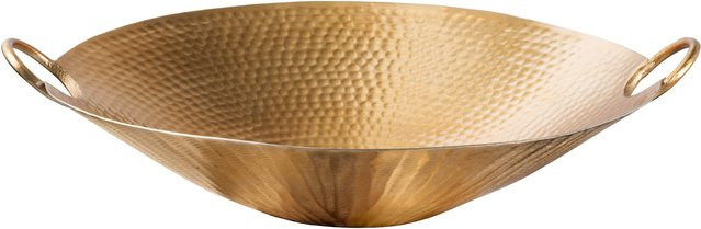 Riess-Ambiente Deko Schale ORIENT in Gold aus Metall mit Hammerschlag Design, Durchmesser: 55 cm - Bild 1