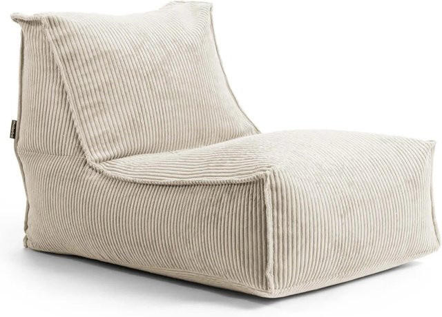 mokebo Sitzsack aus Cord in Beige als moderne Relaxliege und Bodenkissen - Bild 1