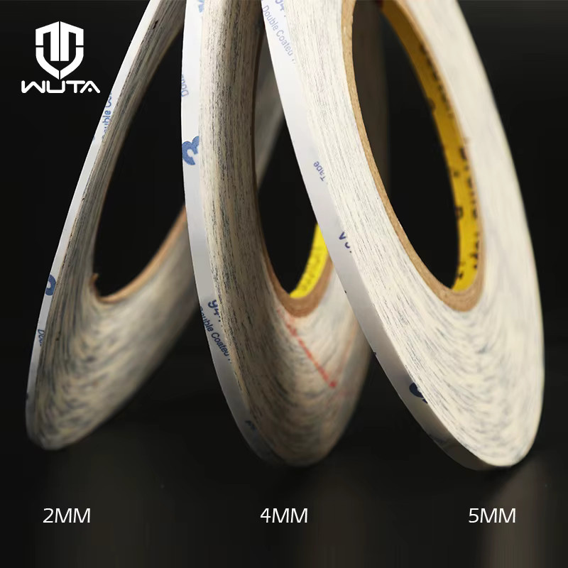 WUTA doppelseitiges Klebeband weiß, ultradünn und stark klebend für DIY-Lederhandwerk, 50 Meter - Bild 2