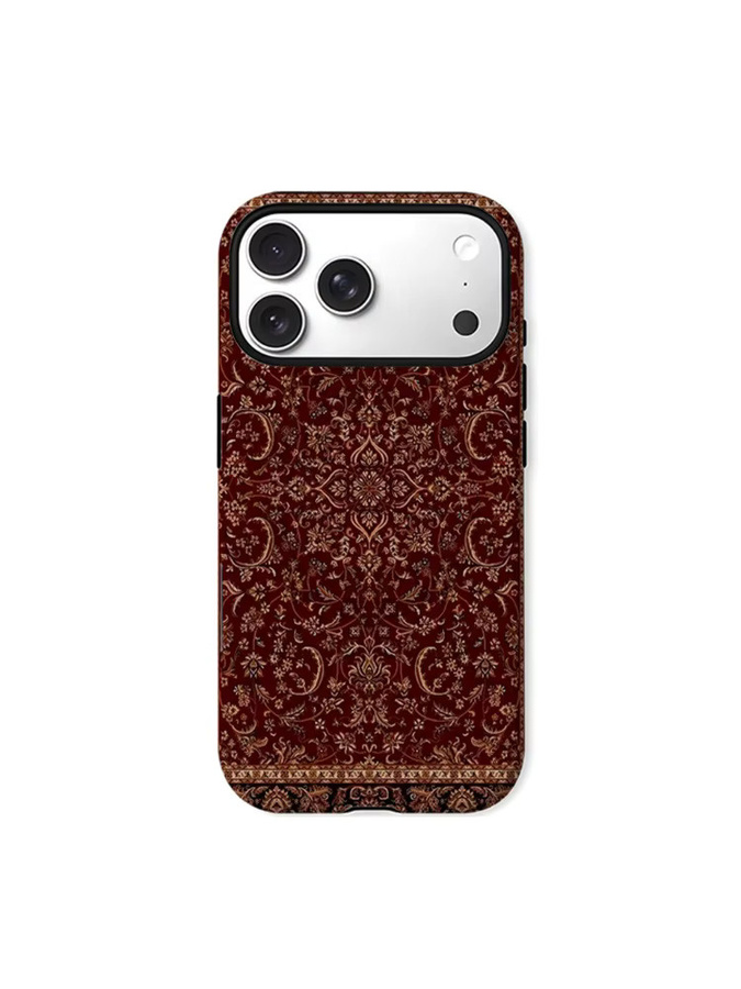 Potdemiel Handyhülle mit rotem Persischem Teppichmuster für iPhone 17 16 15 14 13 Pro Max Plus, robuste Magnet-Schutzhülle - Bild 6
